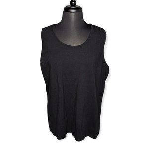 Denim & Co Black Knit Sleeveless Top Size XL